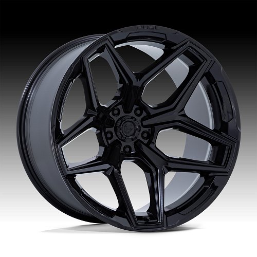 Fuel Flux FC854BX 5-Lug Gloss Black Custom Truck Wheels 1